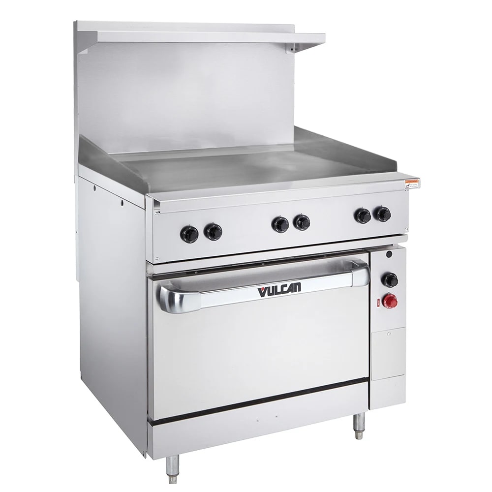 Vulcan EV36S-36G480 36" EV Series Electric Range w/ Griddle, 480v/1ph/3ph