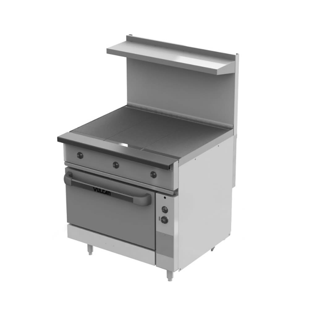 Vulcan EV36S-3HT240 36" EV Series Electric Range w/ (3) Hot Tops, 240v/1ph/3ph