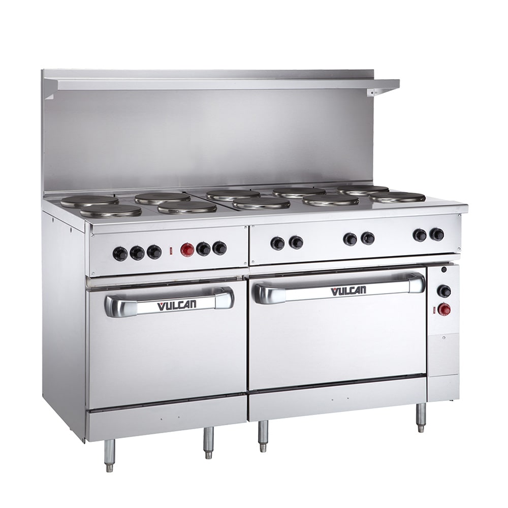 Vulcan EV60SS-5HT480 60" EV Series Electric Range w/ (5) Hot Tops, 480v/1ph/3ph