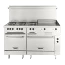 Vulcan EV60SS-6FP24G208 60" EV Series Electric Range w/ (6) French Hot Plates & (1) Griddle, 208v/1ph/3ph thumbnail 2