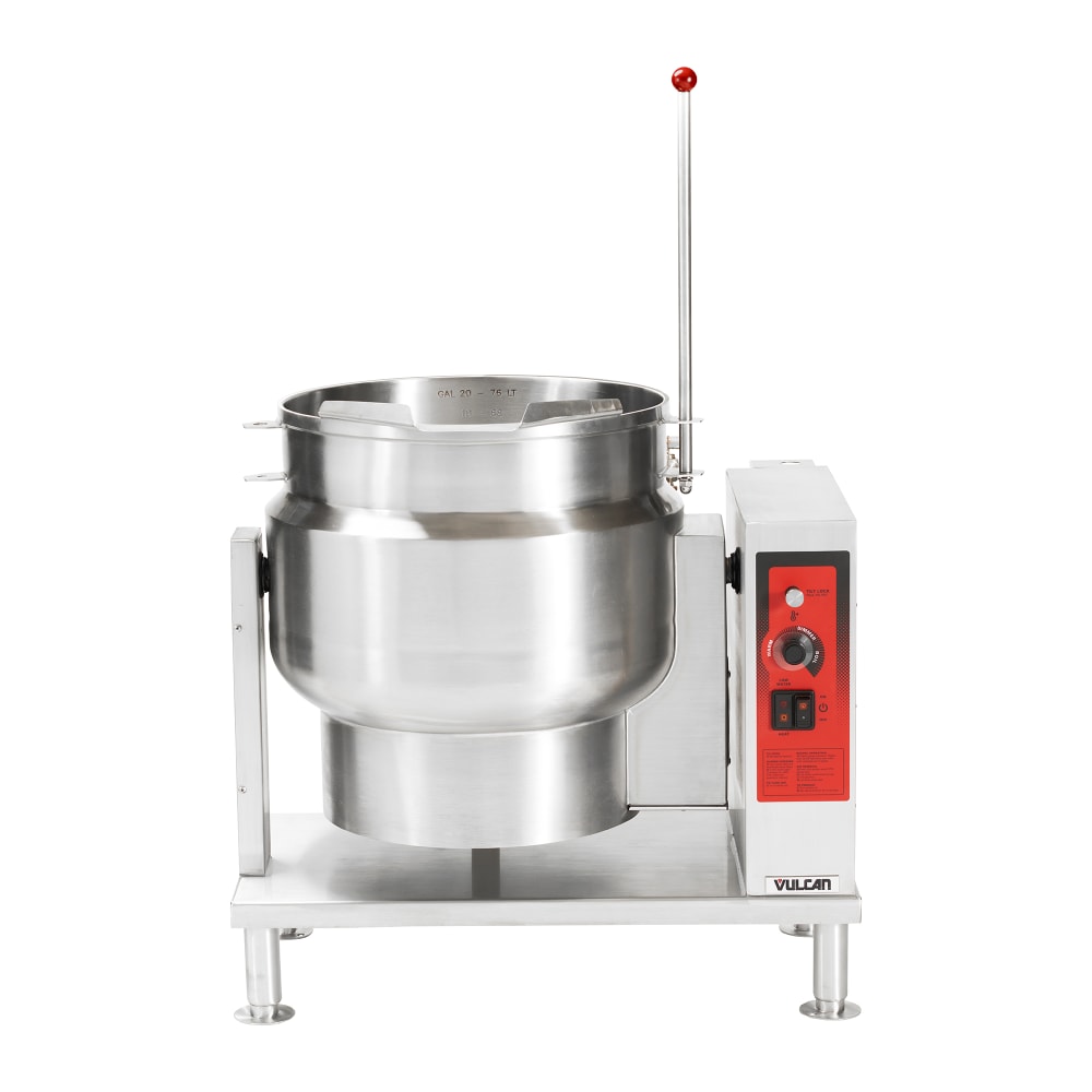 Vulcan K20ETT 20 gal Steam Kettle - Manual Tilt, 2/3 Jacket, 208v/3ph