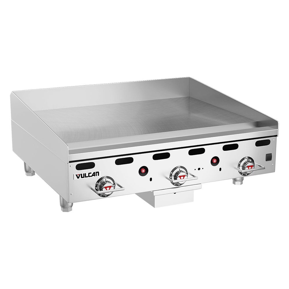 Vulcan MSA36 36" Gas Griddle w/ Thermostatic Controls - 1" Steel Plate, Liquid Propane