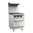 Vulcan SX24-4BN 24" 4 Burner Gas Range w/ Space Saver Oven, Natural Gas thumbnail 2