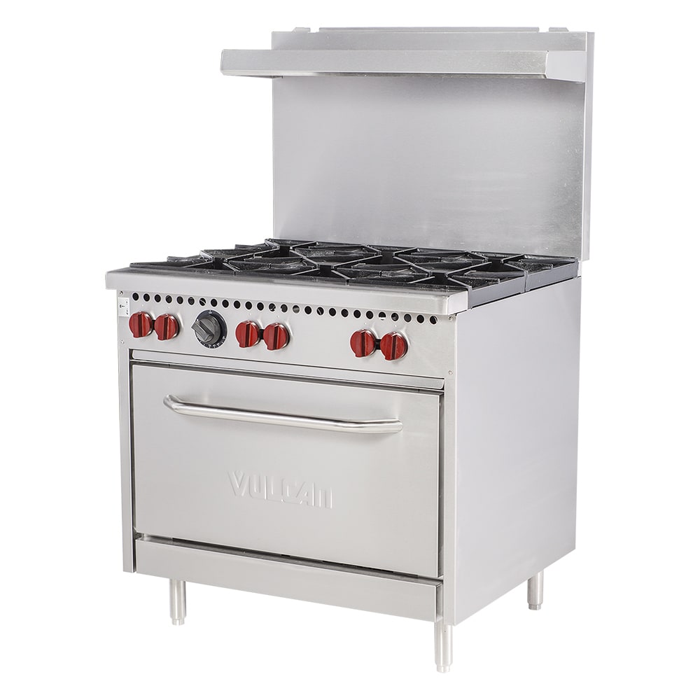 Vulcan SX36-6B 36" 6 Burner Gas Range w/ Standard Oven, Liquid Propane