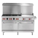 Vulcan SX60F-6B24G 60" 6 Burner Gas Range w/ Griddle & (2) Standard Ovens, Natural Gas thumbnail 2