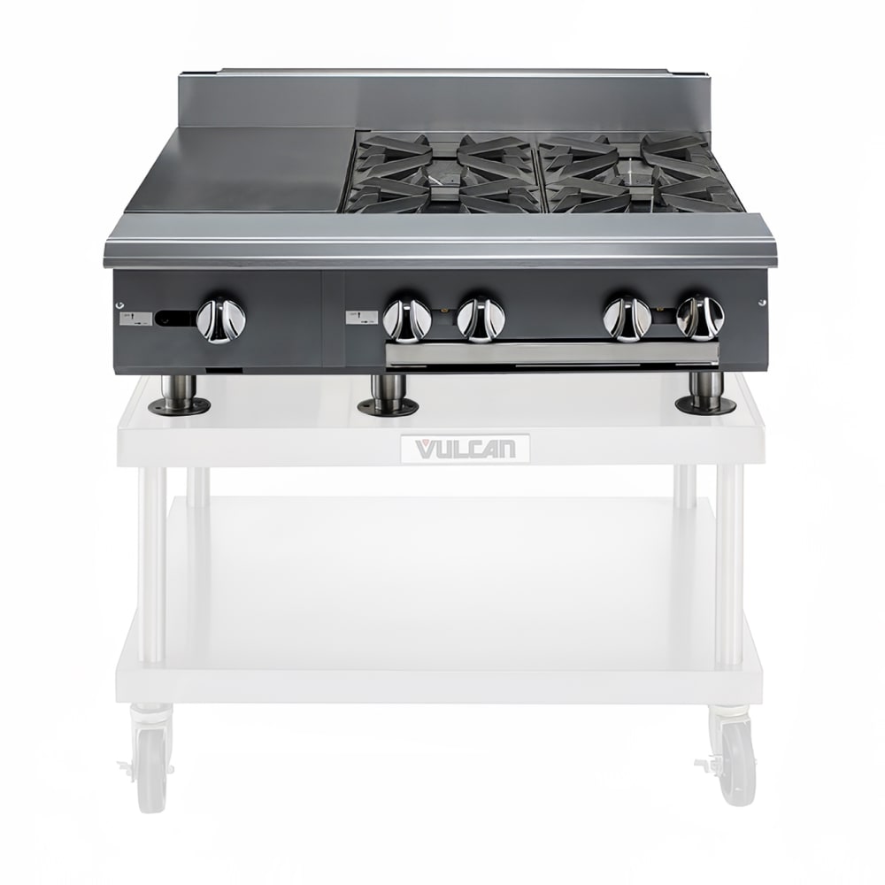 Vulcan V112HB 12" Gas Range w/ Hot Top & Storage Base, Liquid Propane