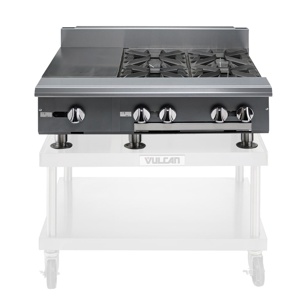 Vulcan V112HB 12" Gas Range w/ Hot Top & Storage Base, Natural Gas