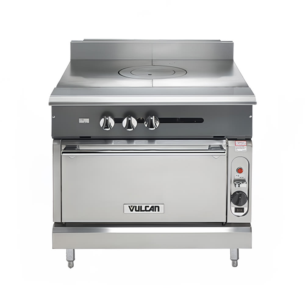 Vulcan V1FT36B 36" Gas Range w/ French Top & Storage Base, Liquid Propane