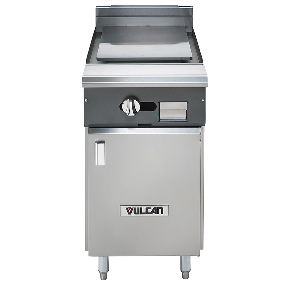 Vulcan V1P18B 18" Gas Range w/ Plancha Top & Storage Base, Liquid Propane