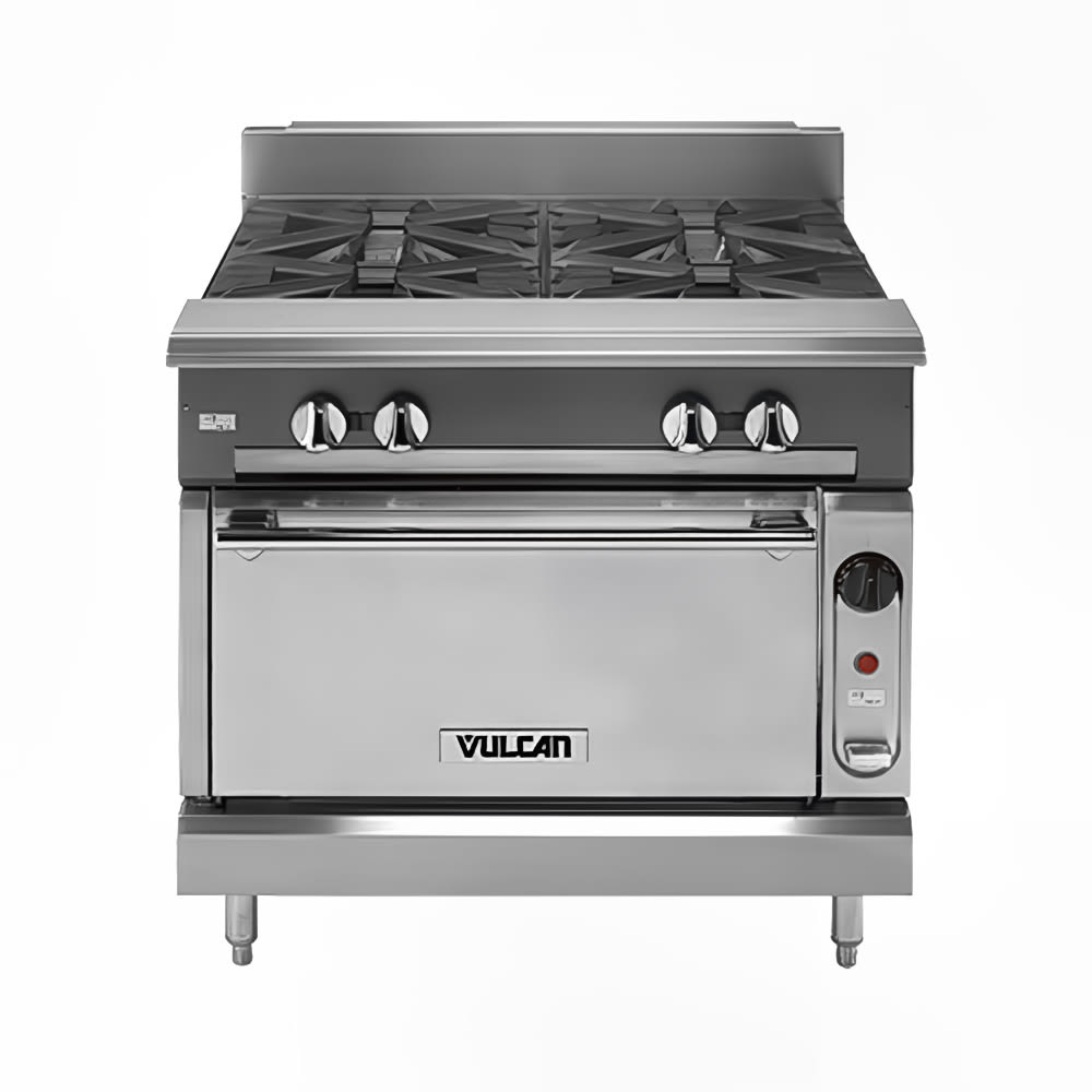 Vulcan V336HB 36" Gas Range w/ (3) Hot Tops & Storage Base, Natural Gas