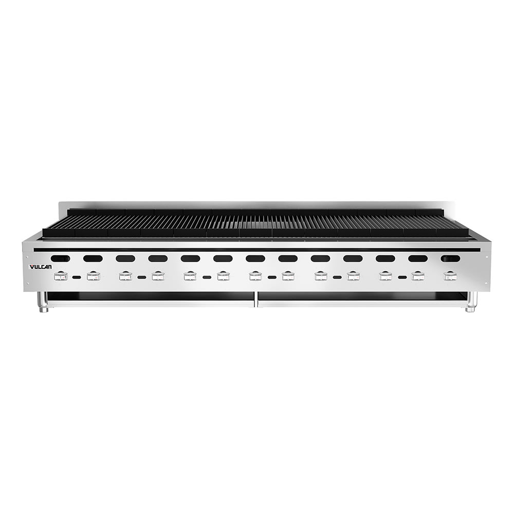 Vulcan VACB72 72 1/2" Countertop Charbroiler w/ Cast Iron Burners, Natural Gas