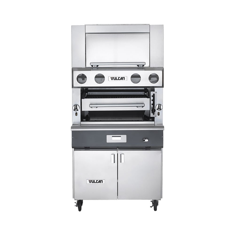 Vulcan VBB1CF 36" Upright Broiler w/ (3) Burners - Convection Oven Base, Natural Gas