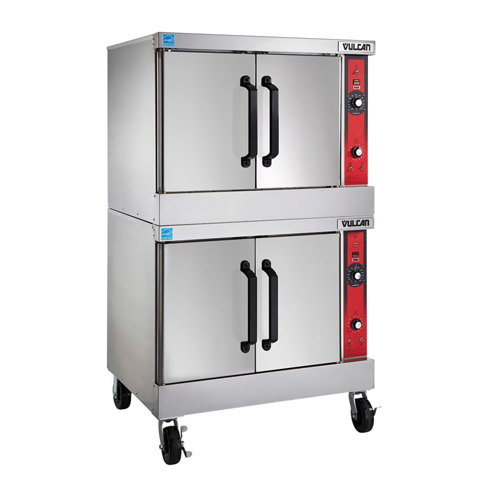 Vulcan VC66ED Bakery Depth Double Full Size Electric Convection Oven - 12.5 kW, 208v/1ph