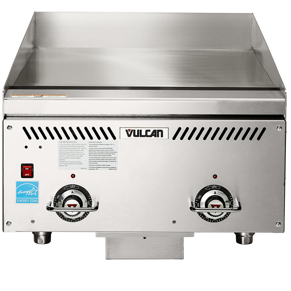 Vulcan VCCG24-IR 24" Gas Griddle w/ Thermostatic Controls - 1" Chrome Plate, Liquid Propane