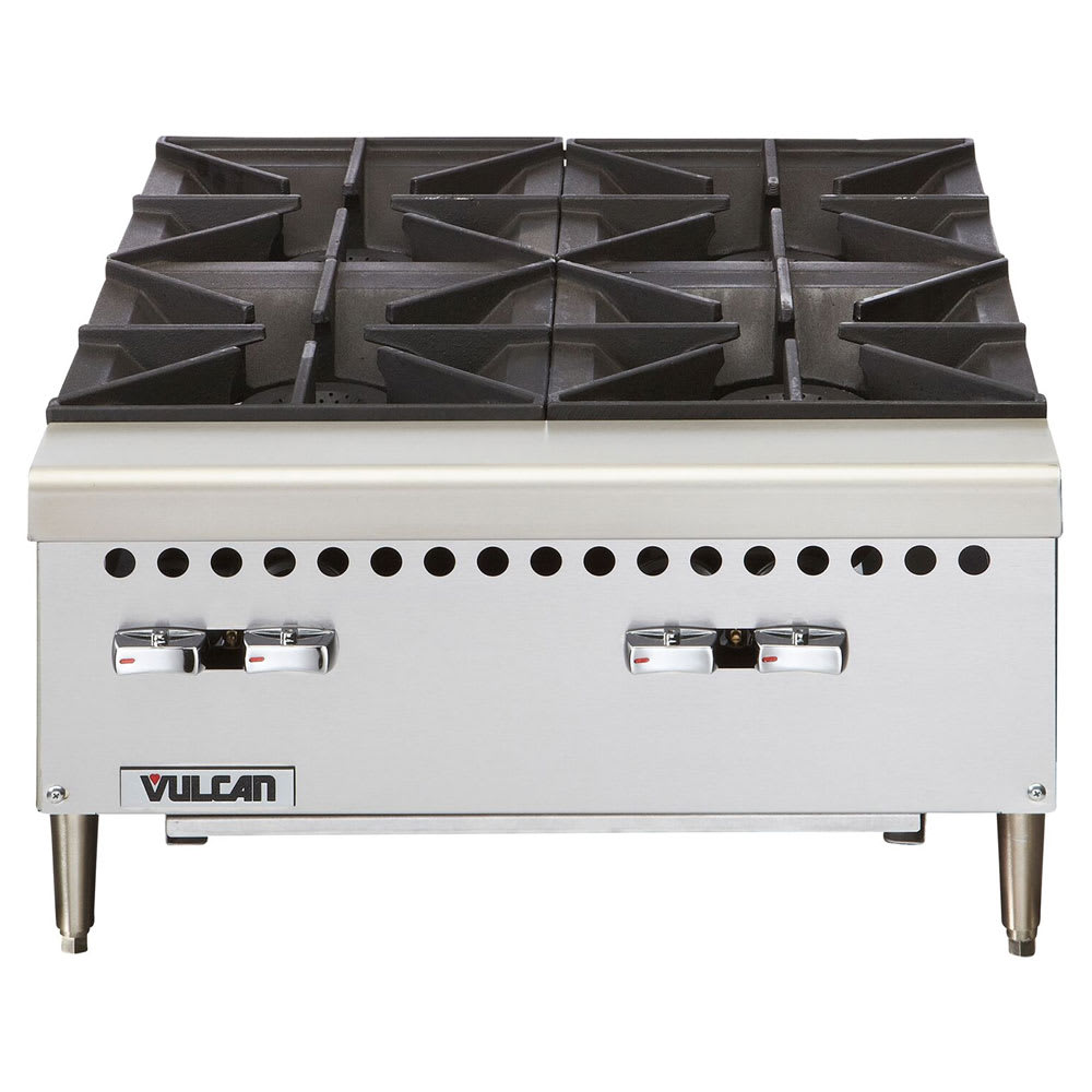 Vulcan VCRH24-1 24" Gas Hotplate w/ (4) Burners & Infinite Controls, Convertible