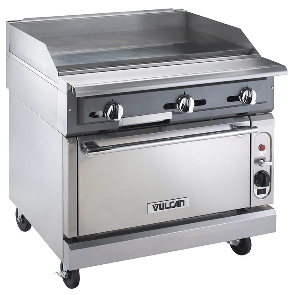 Vulcan VGM36B 36" Gas Range w/ Griddle & Storage Base, Liquid Propane