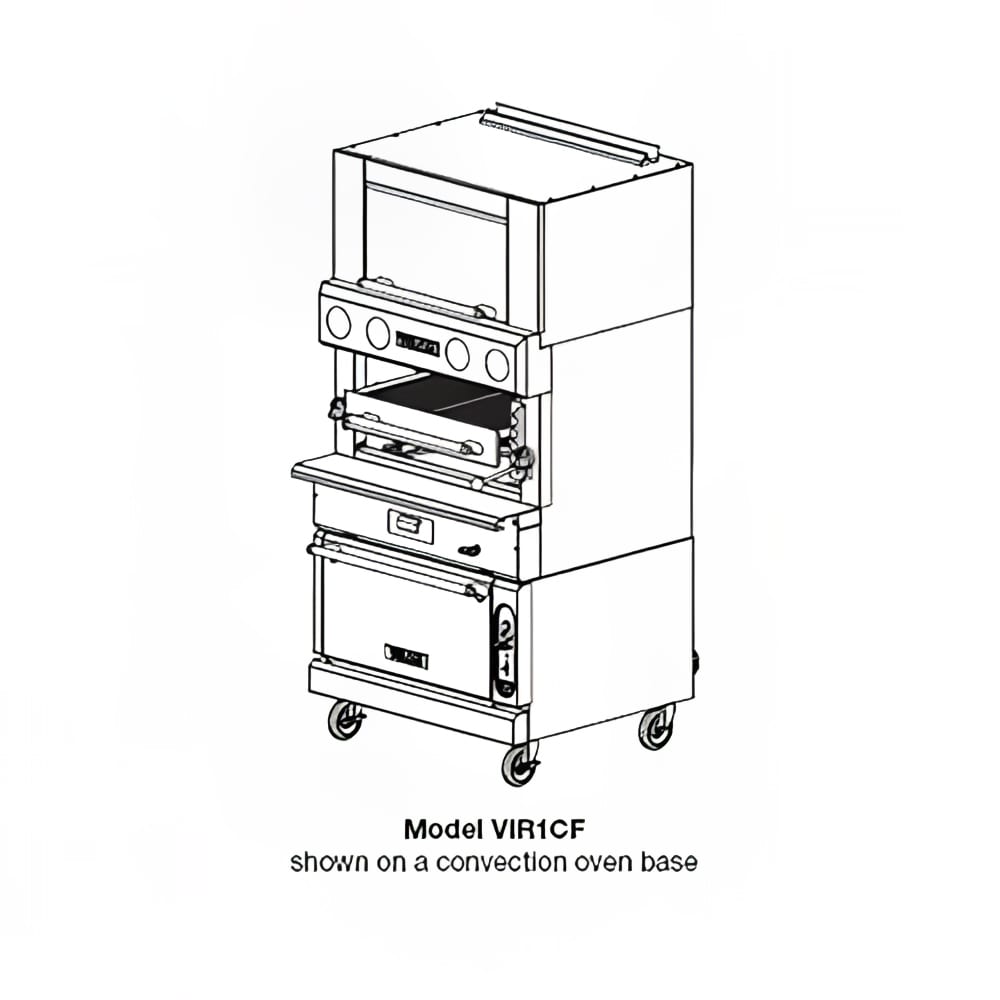 Vulcan VIR1CF Deck-Broiler w/ Infrared Burners, Convection Oven, Liquid Propane