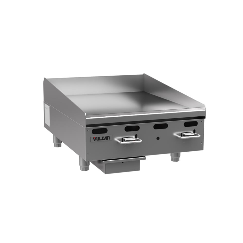 Vulcan VMG24 24" Gas Griddle w/ Manual Controls - 1" Steel Plate, Natural Gas