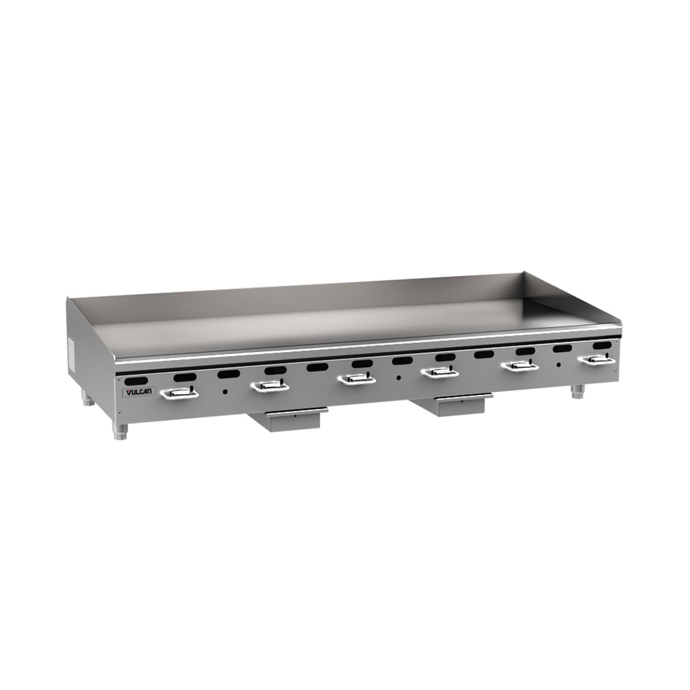 Vulcan VMG72 72" Gas Griddle w/ Manual Controls - 1" Steel Plate, Natural Gas
