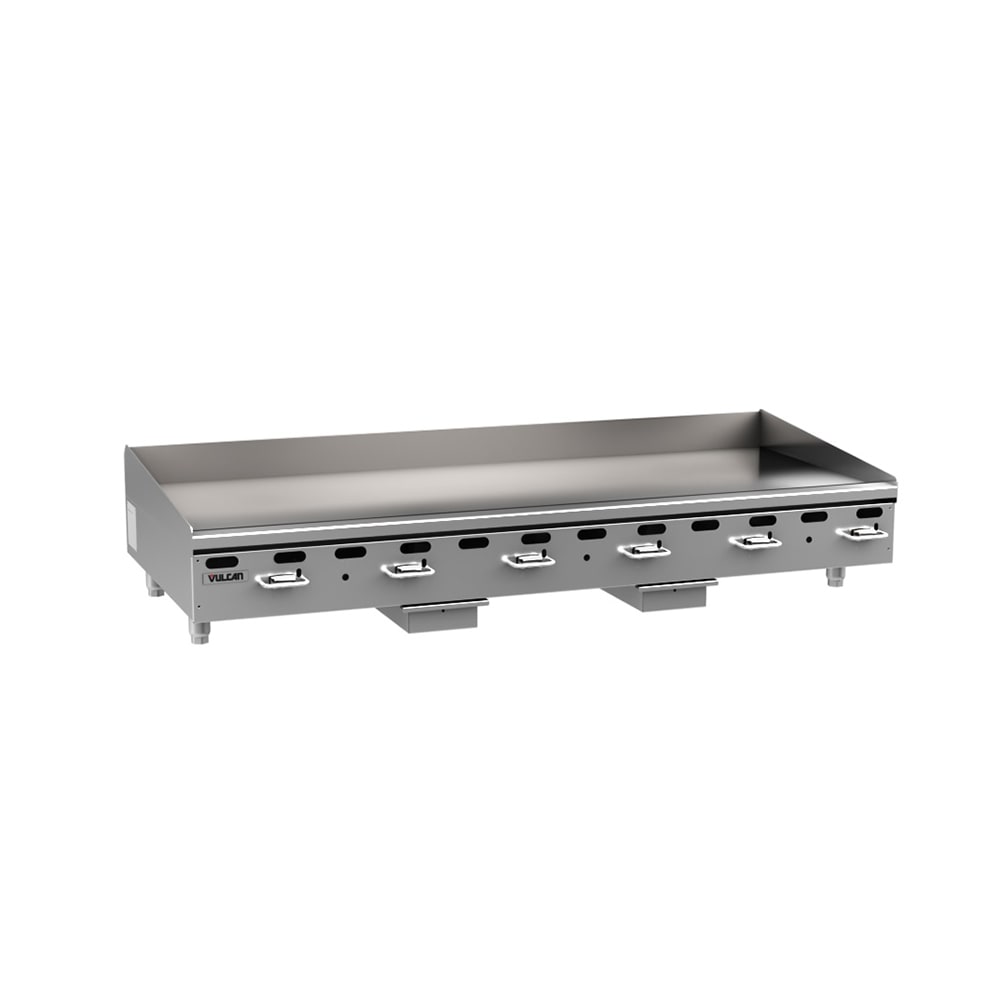 Vulcan VMG72 72" Gas Griddle w/ Manual Controls - 1" Steel Plate, Liquid Propane