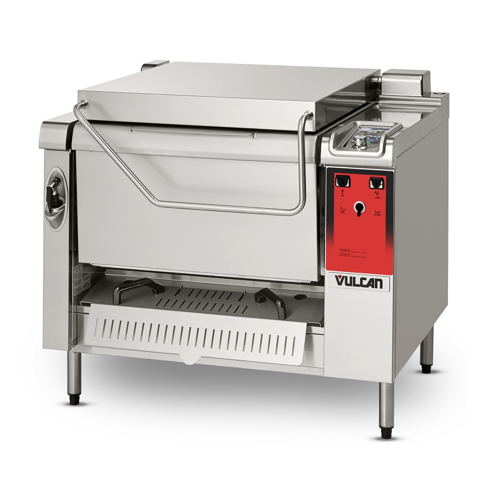 Vulcan VPP28E-240 28 gal. Tilt Skillet - Open Base, Strainer, 240v/3 ph