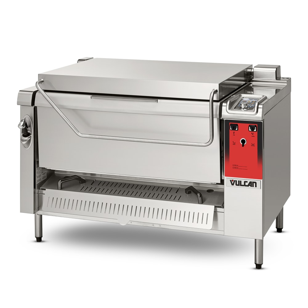 Vulcan VPP40E-208 40 gal. Tilt Skillet - Open Base, Strainer, 208v/3 ph