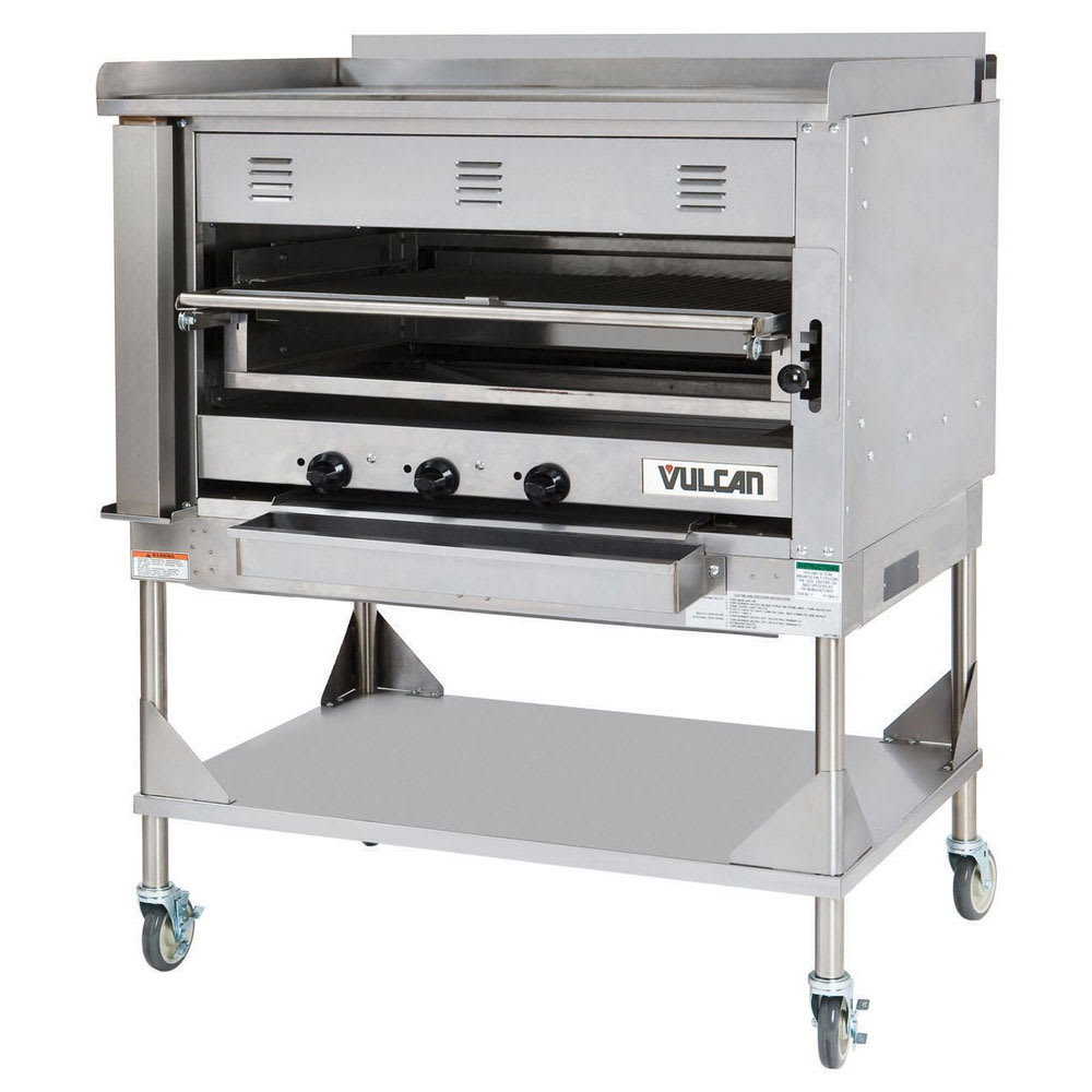 Vulcan VST4B 45" Chophouse Broiler w/ Over-Fired Deck, Griddle Plate, Liquid Propane
