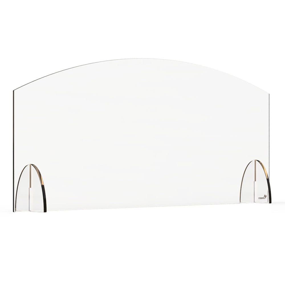 Rosseto Freestanding Safety Shield - 36"L x 15 1/2"H, Acrylic, Clear (AG003)