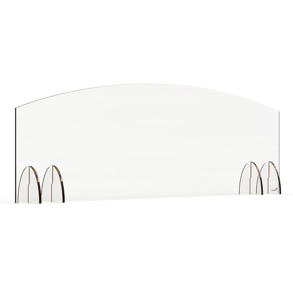 Rosseto Freestanding Safety Shield - 48"L x 15 1/2"H, Acrylic, Clear (AG005)