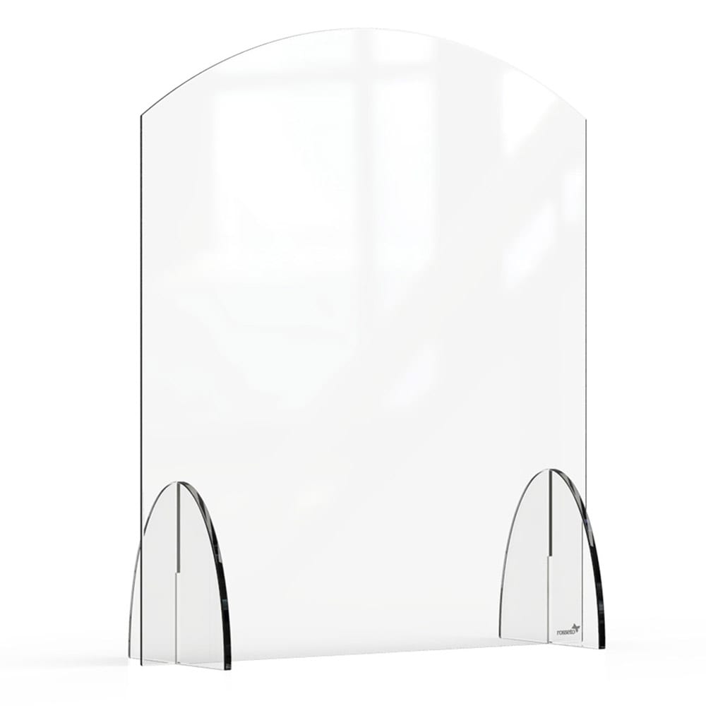 Rosseto Freestanding Safety Shield - 24"L x 28"H, Acrylic, Clear (AG007)