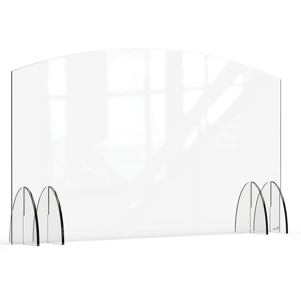 Rosseto Freestanding Safety Shield - 48"L x 28"H, Acrylic, Clear (AG011)