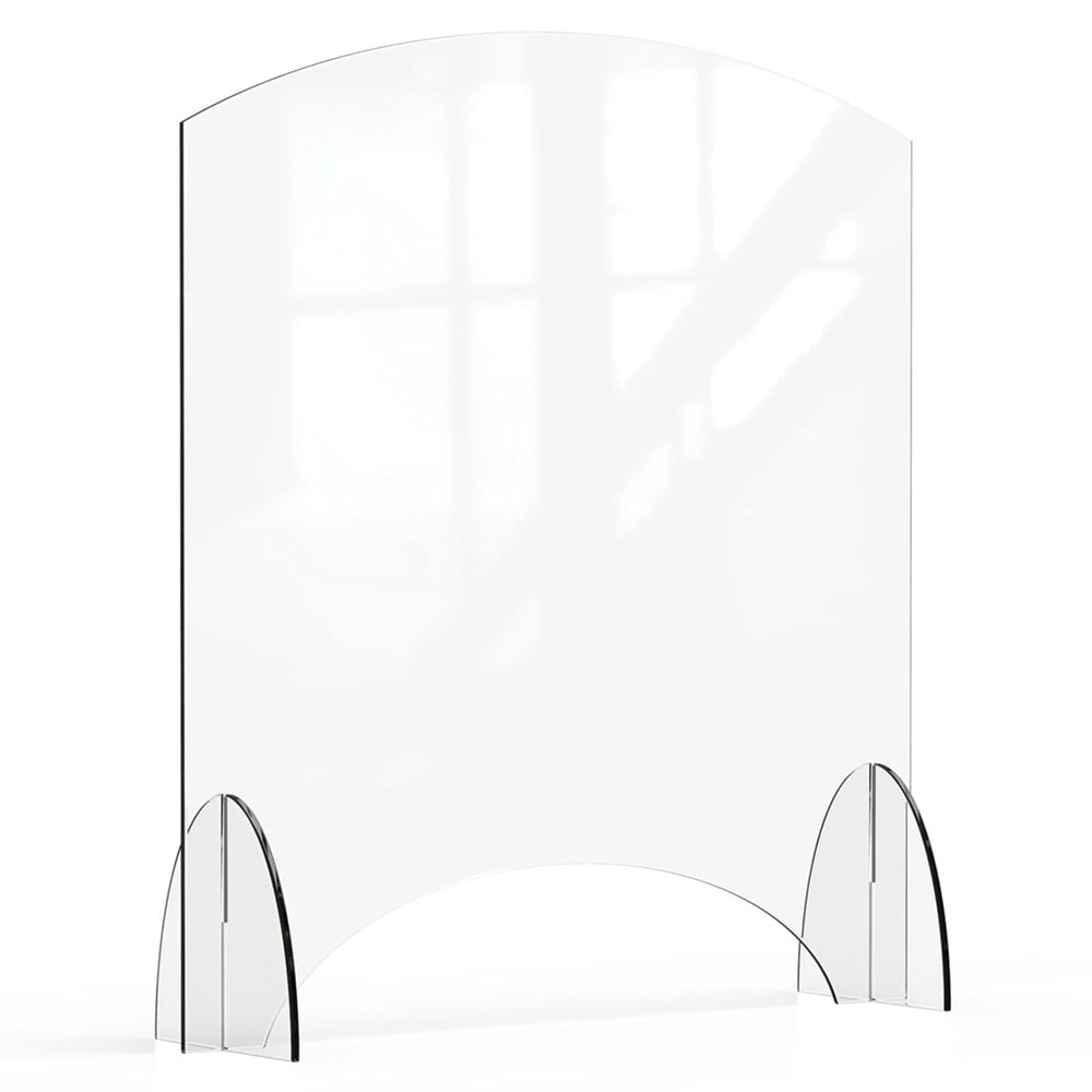Rosseto Freestanding Safety Shield w/ Pass Thru Window - 36"L x 40"H, Acrylic, Clear (AG017)