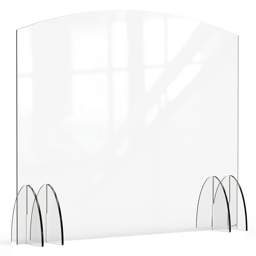Rosseto Freestanding Safety Shield - 48"L x 40"H, Acrylic, Clear (AG018)