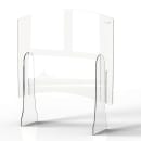 Rosseto Freestanding Sneeze Guard w/ Adjustable Pass Thru - 36"L x 10"W x 33 1/2"H, Acrylic, Clear (AG022) thumbnail 2