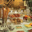 Rosseto 2 Tier Countertop Bakery Display Case - Wire Stand, 13 1/2x16x18" Acrylic, Clear (BAK2937) thumbnail 2