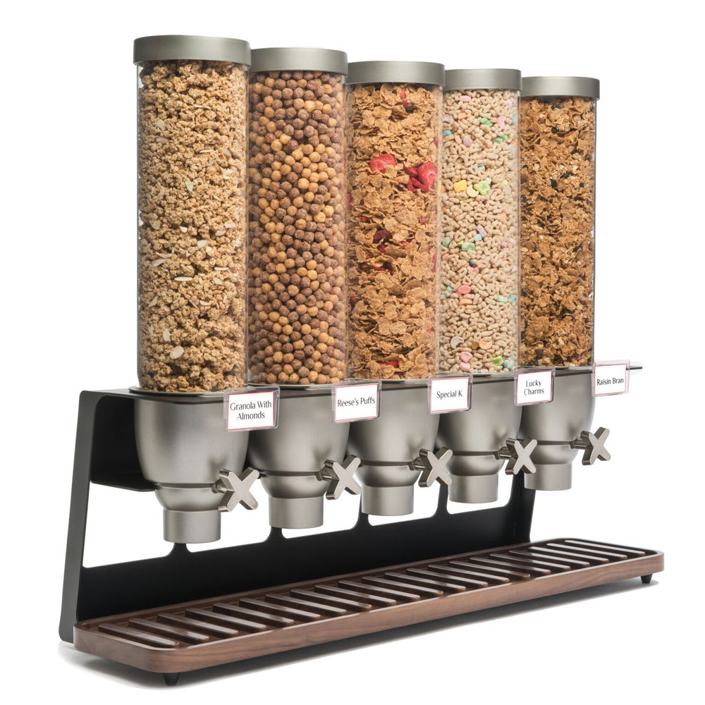 Rosseto Countertop Dry Food Dispenser, (5) 1 3/10 gal Hoppers (EZ522)