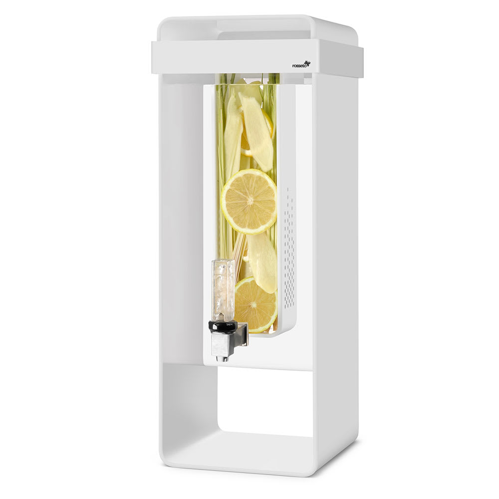 Rosseto 3 gal Beverage Dispenser w/ Infuser - Plastic Container, White Base (LD150)