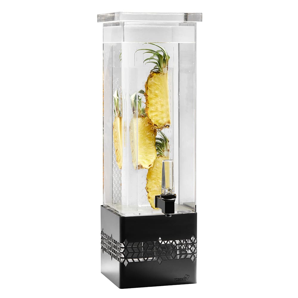 Rosseto 2 gal Beverage Dispenser - Plastic Container, Black Base (LD169)