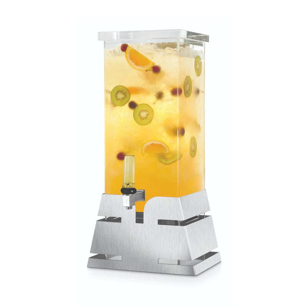 Rosseto 3 gal Beverage Dispenser w/ Ice Basket - Plastic Container, Stainless Base (LD196)
