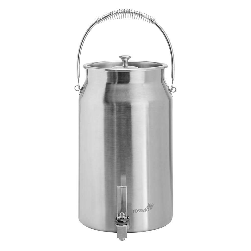 Rosseto 3 gal Milk Urn w/ Ice Basket, Brushed Stainless (LD207)