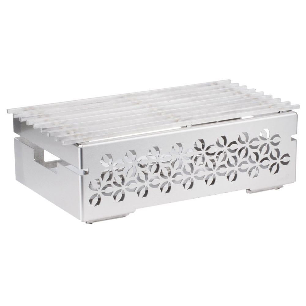 Rosseto Rectangular Warmer w/ (1) Burner - 21 1/2" x 13 1/2", Brushed Stainless (SK043)