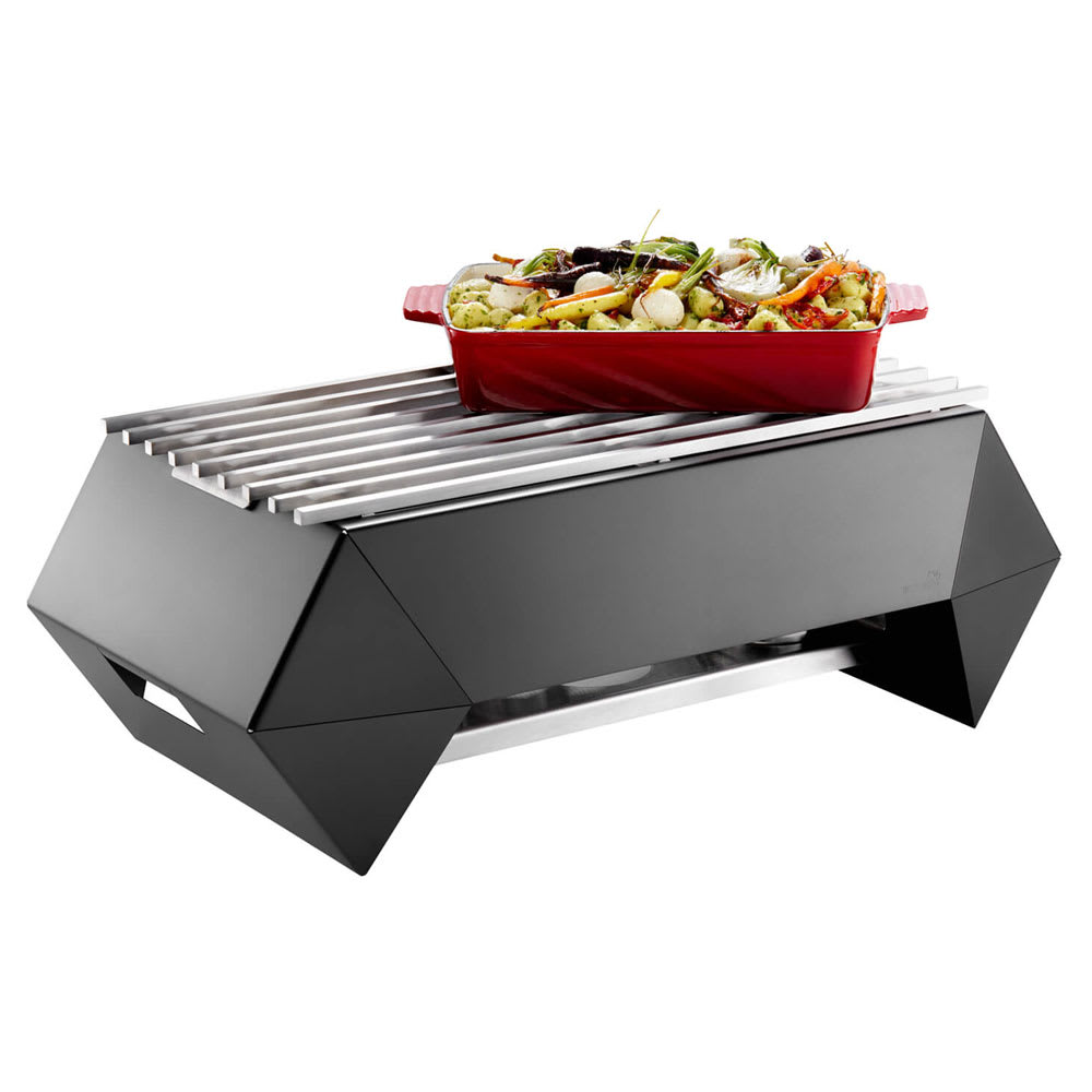 Rosseto Rectangular Warmer w/ (1) Burner - 28" x 16 5/8", Brushed Stainless (SK046)