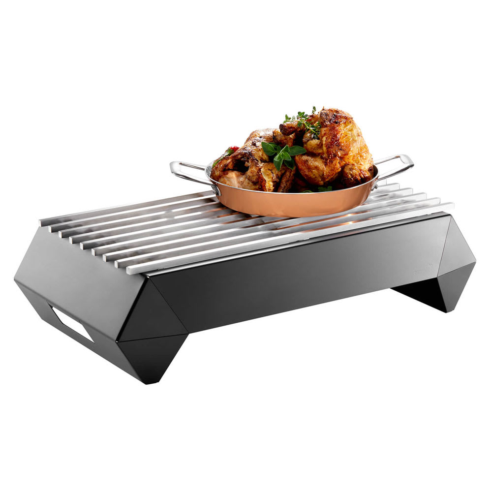 Rosseto Rectangular Warmer w/ (1) Burner - 26" x 15 3/4", Brushed Stainless (SK047)