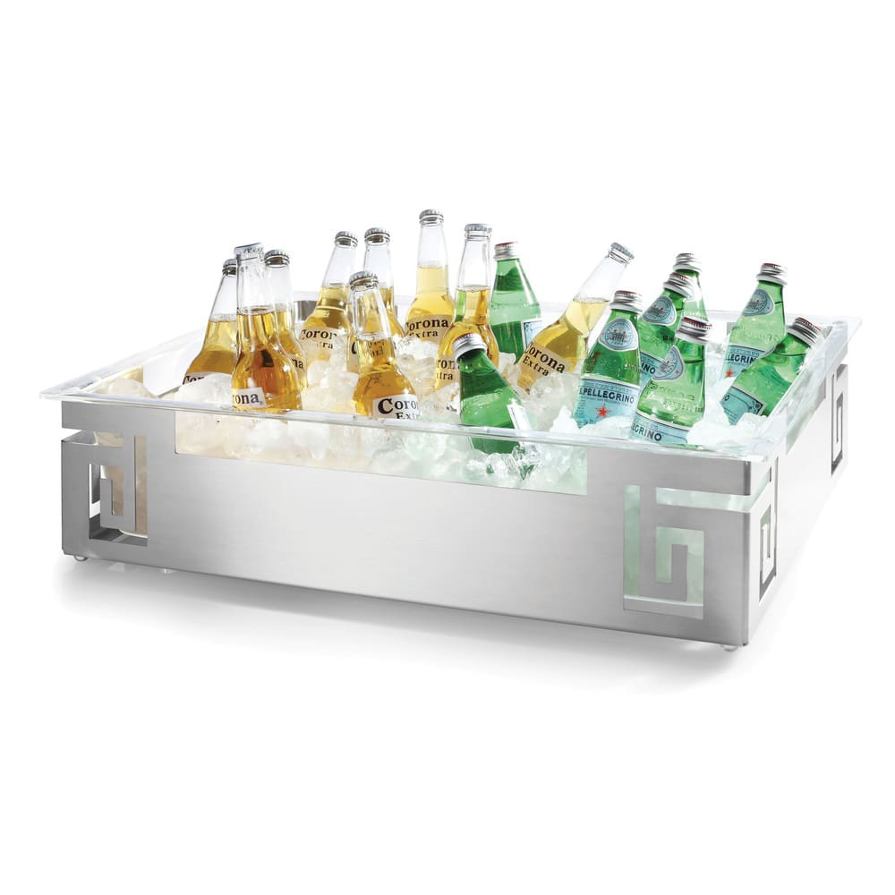 Rosseto Rectangular Cooling Tub - 25 3/5"L x 17 4/5"W x 6 1/2"H, Stainless Steel (SM213)