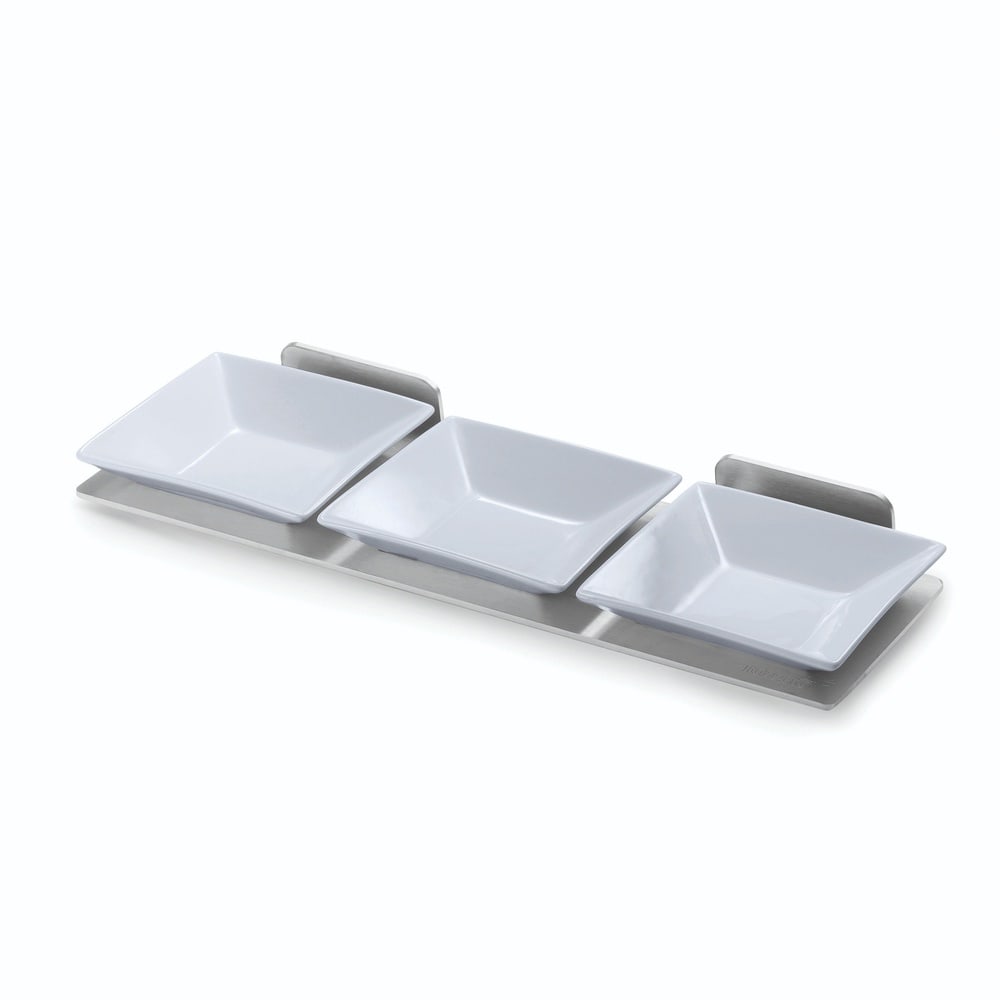 Rosseto Spice Shelf - 3 Porcelain Bowls, Stainless (SM215)