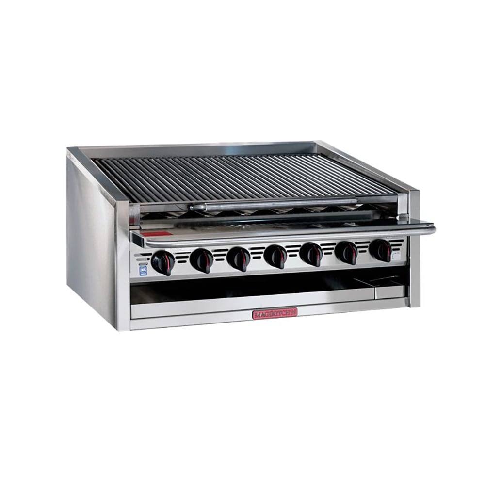 Magikitch'n APM-RMB-624CR 24" Gas Charbroiler w/ Round Rod Top Grates, Natural Gas
