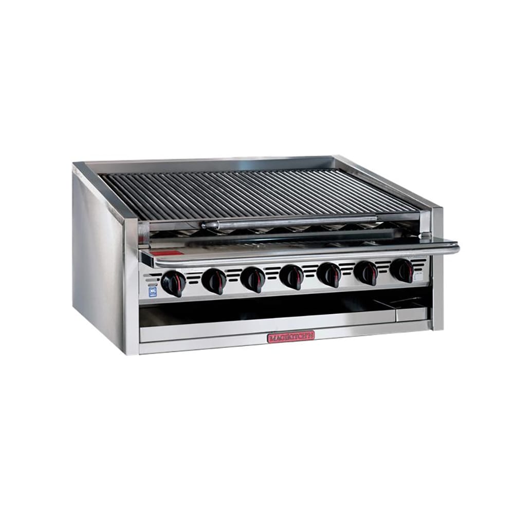 Magikitch'n APM-RMB-672 72" Gas Charbroiler w/ Round Rod Top Grates, Natural Gas