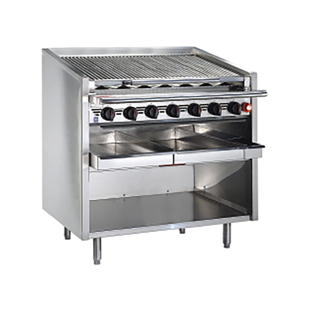 Magikitch'n FM-RMB-624CR 24" Gas Charbroiler w/ Round Rod Top Grates, Natural Gas