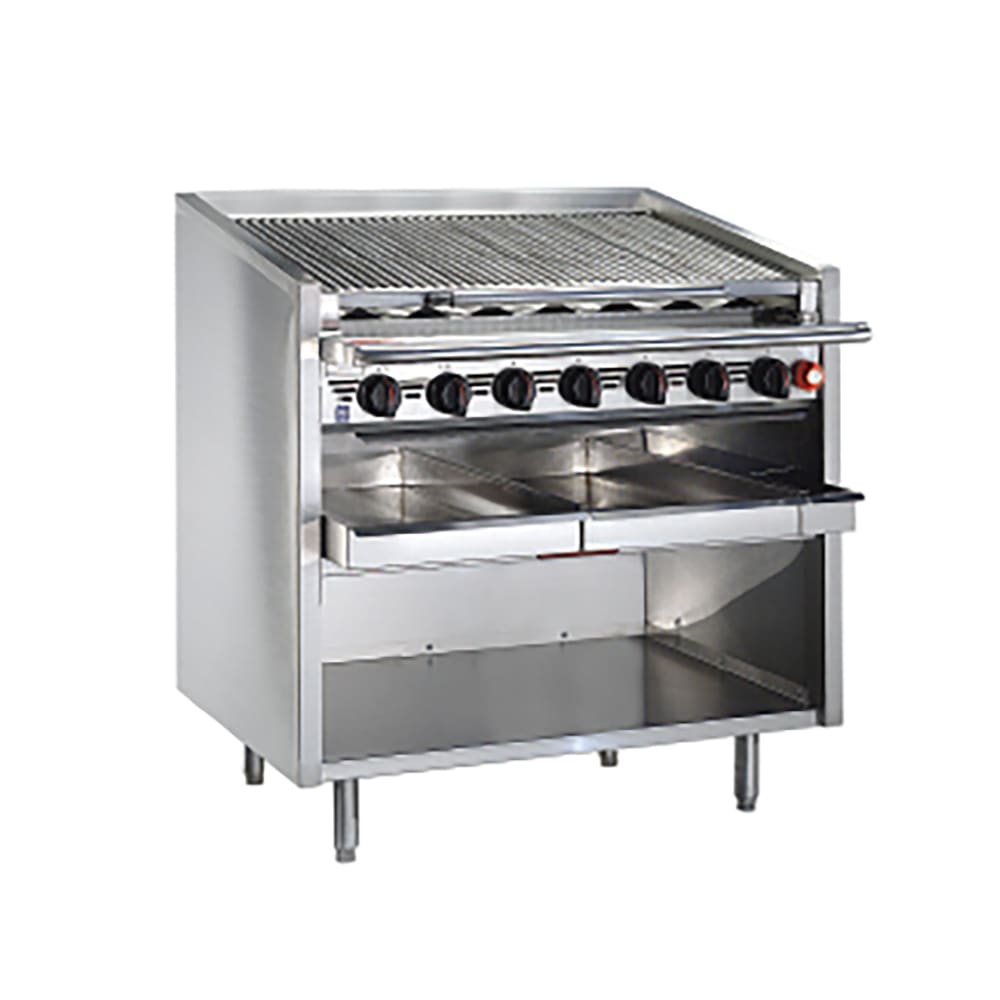 Magikitch'n FM-RMB-636CR 36" Gas Charbroiler w/ Round Rod Top Grates, Natural Gas