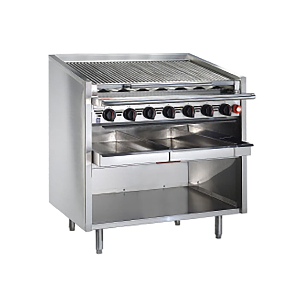 Magikitch'n FM-RMB-636 36" Radiant Charbroiler, Floor Model, Liquid Propane